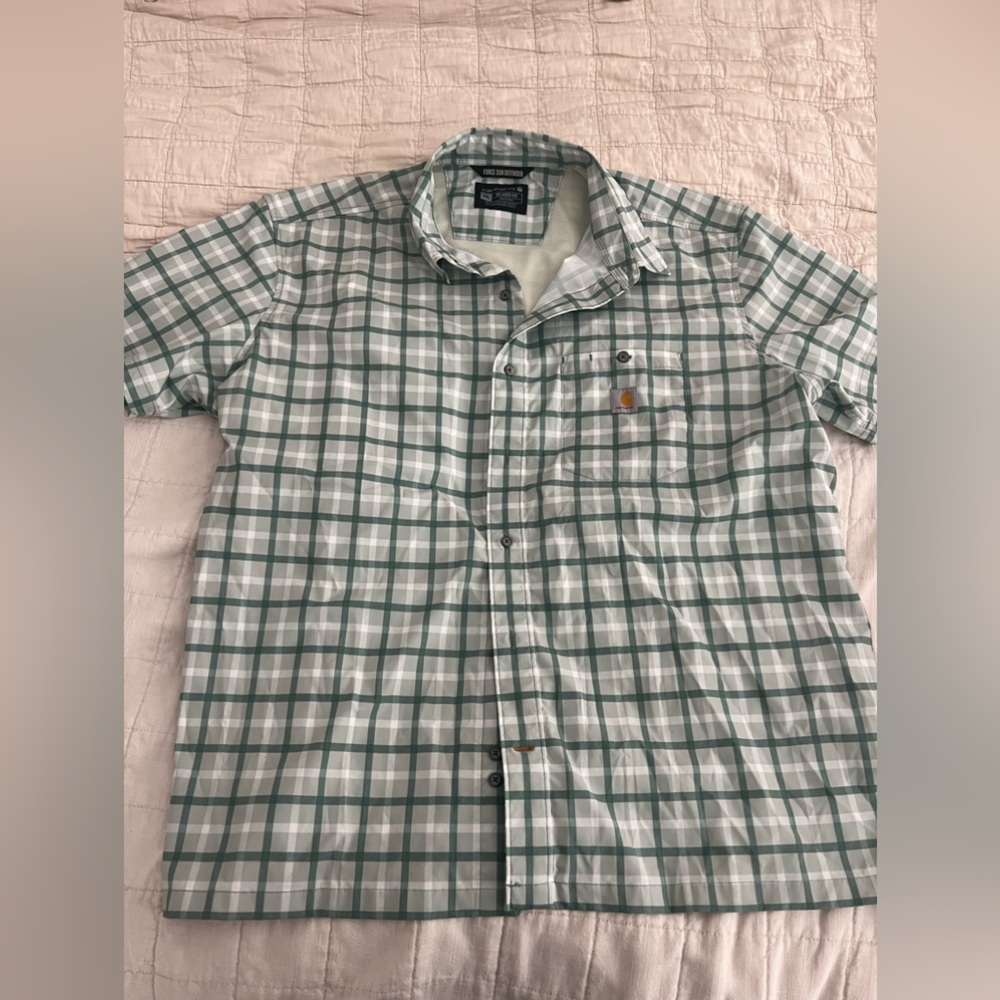 Carhartt plaid casual button up shirt